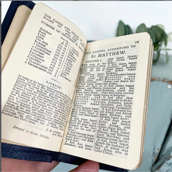 Vintage New Testament Miniature Pocket Bible Box Printed Great Britain 1937 - Picture 5 of 8